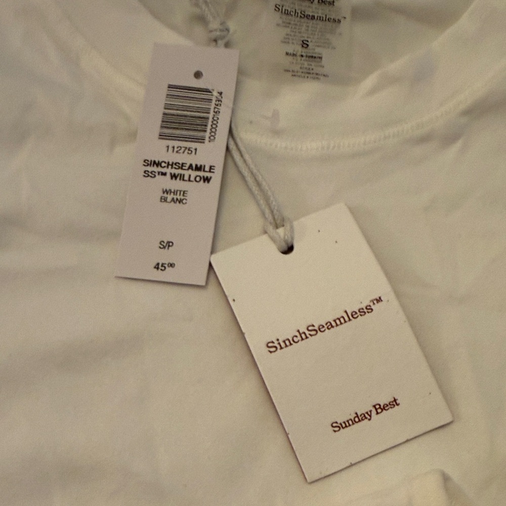 Aritzia White Short Sleeve bodysuit Tee - Picture 6 of 7